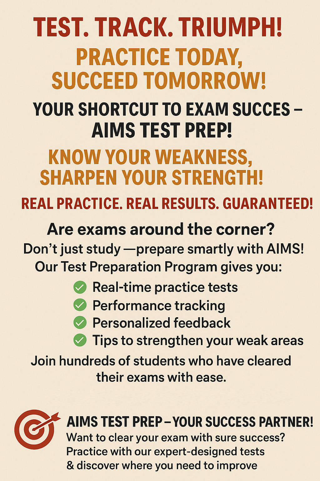 “Are exams around the corner? Don’t just study—prepare smartly with AIMS!” image